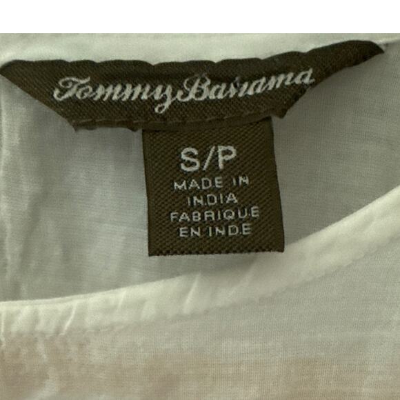 Tommy Bahama Crochet Eyelet Cercle‎ Eyelet Tunic Top White Size Small - Picture 8 of 9
